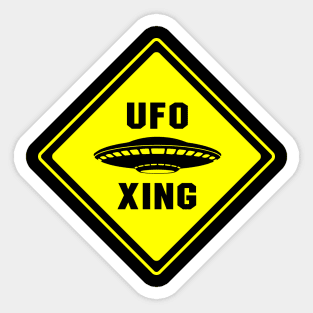 UFO xing Sticker